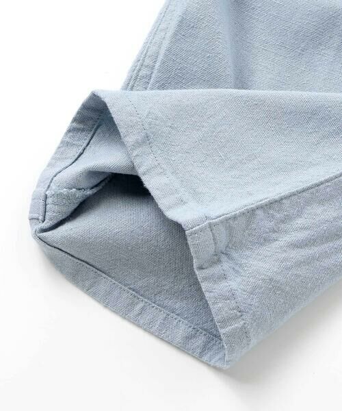 WASK / ワスク ショート・ハーフ・半端丈パンツ | 6分丈ロゴパッチワークリネン調ストレッチパンツ(110~160cm) | 詳細13