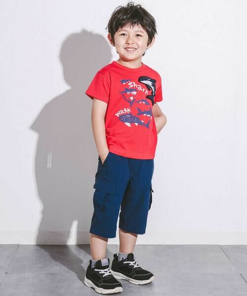 WASK / ワスク カーゴパンツ | 6分丈ガラ切り替えリップストップカーゴパンツ(100~160cm) | 詳細3