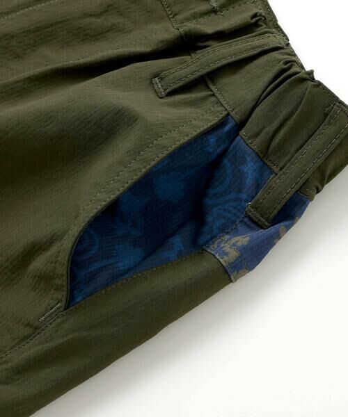 WASK / ワスク カーゴパンツ | 6分丈ガラ切り替えリップストップカーゴパンツ(100~160cm) | 詳細11