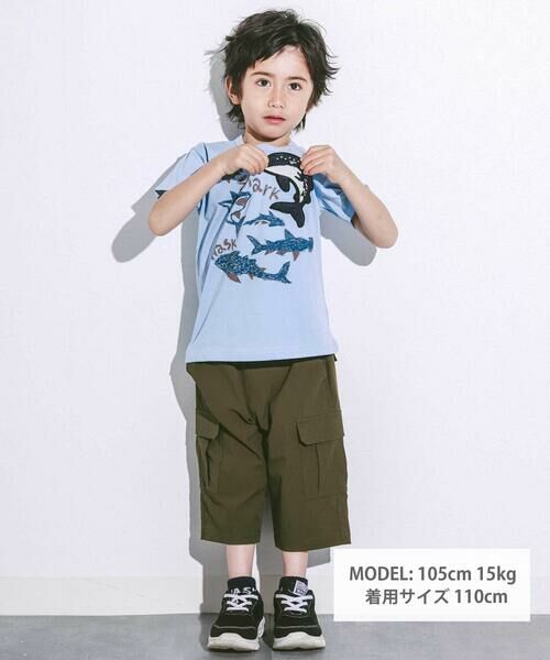 WASK / ワスク カーゴパンツ | 6分丈ガラ切り替えリップストップカーゴパンツ(100~160cm) | 詳細6