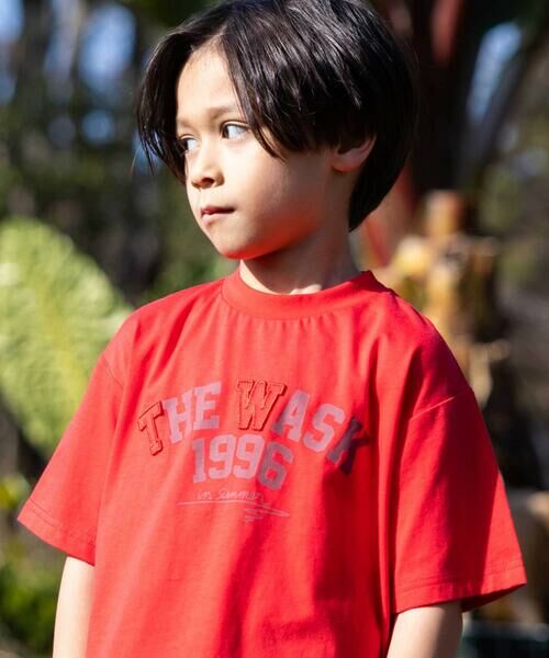 WASK / ワスク Tシャツ | 【接触冷感/速乾】シャツレイヤード風ロゴパッチワークデザインTシャツ(100~160cm) | 詳細3