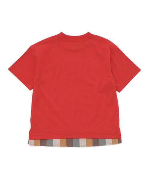 WASK / ワスク Tシャツ | 【接触冷感/速乾】シャツレイヤード風ロゴパッチワークデザインTシャツ(100~160cm) | 詳細5