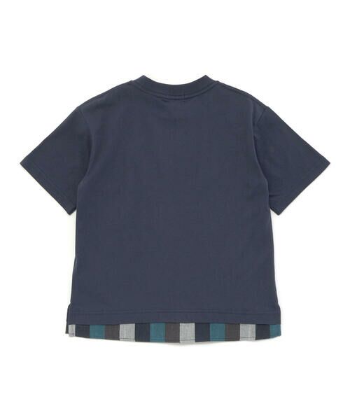 WASK / ワスク Tシャツ | 【接触冷感/速乾】シャツレイヤード風ロゴパッチワークデザインTシャツ(100~160cm) | 詳細10