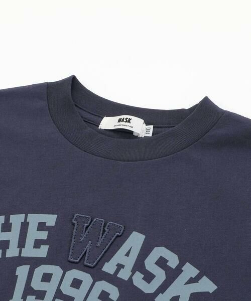 WASK / ワスク Tシャツ | 【接触冷感/速乾】シャツレイヤード風ロゴパッチワークデザインTシャツ(100~160cm) | 詳細11
