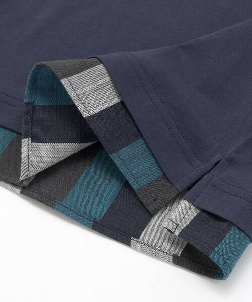 WASK / ワスク Tシャツ | 【接触冷感/速乾】シャツレイヤード風ロゴパッチワークデザインTシャツ(100~160cm) | 詳細15