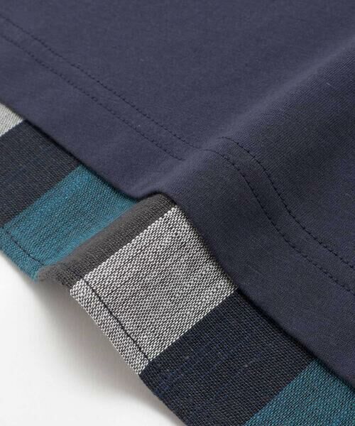 WASK / ワスク Tシャツ | 【接触冷感/速乾】シャツレイヤード風ロゴパッチワークデザインTシャツ(100~160cm) | 詳細16