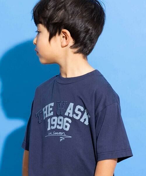 WASK / ワスク Tシャツ | 【接触冷感/速乾】シャツレイヤード風ロゴパッチワークデザインTシャツ(100~160cm) | 詳細8