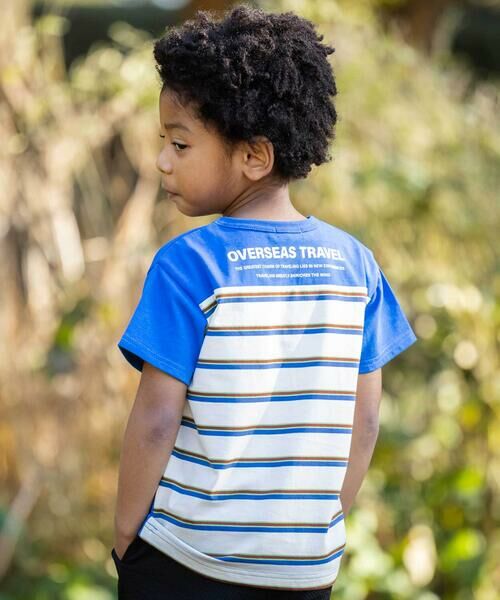 WASK / ワスク Tシャツ | 【接触冷感】マルチボーダー切り替えTシャツ(100~160cm) | 詳細3