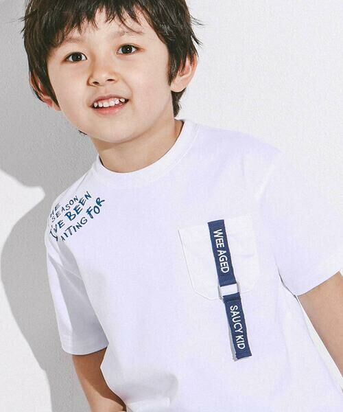 WASK / ワスク Tシャツ | 【接触冷感】テープポケットウェーブロゴTシャツ(110~160cm) | 詳細3