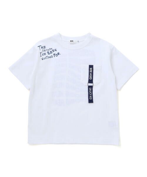 WASK / ワスク Tシャツ | 【接触冷感】テープポケットウェーブロゴTシャツ(110~160cm) | 詳細4