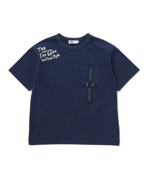 WASK / ワスク Tシャツ | 【接触冷感】テープポケットウェーブロゴTシャツ(110~160cm) | 詳細8