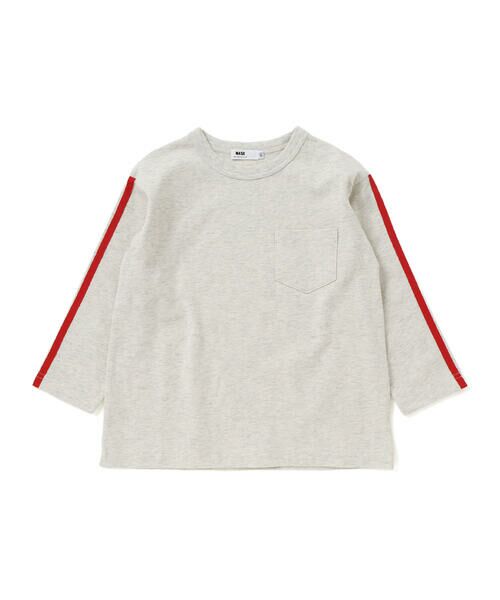 WASK / ワスク セットアップ | ロゴプリントBIG半袖Tシャツ＆袖テープ長袖Tシャツセット(100~160cm) | 詳細4