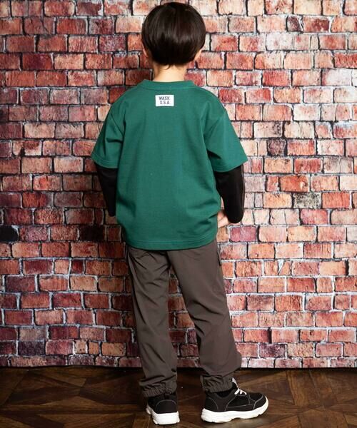 WASK / ワスク セットアップ | ロゴプリントBIG半袖Tシャツ＆袖テープ長袖Tシャツセット(100~160cm) | 詳細20
