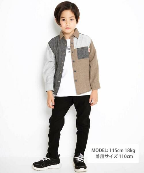 WASK / ワスク セットアップ | カラフル袖シャツ&ロゴプリント半袖Tシャツ(100~160cm) | 詳細1