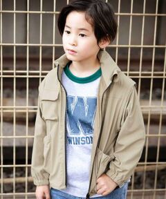 WASK / ワスク ナイロンジャケット | 袖取り外しワークポケットジャケット(100~160cm)