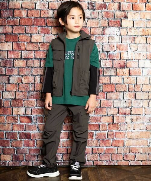 WASK / ワスク ナイロンジャケット | 袖取り外しワークポケットジャケット(100~160cm) | 詳細1