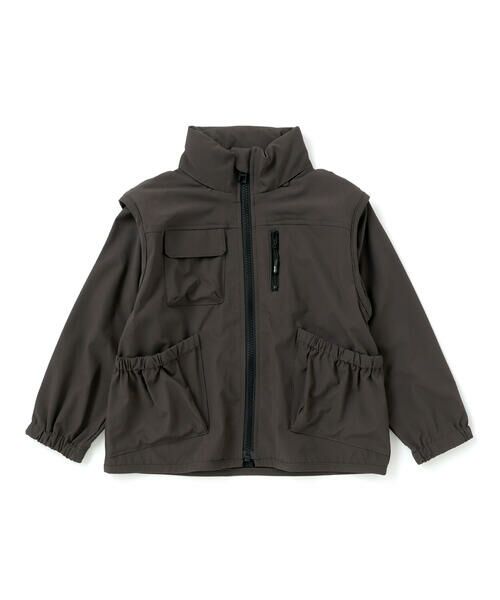 WASK / ワスク ナイロンジャケット | 袖取り外しワークポケットジャケット(100~160cm) | 詳細2