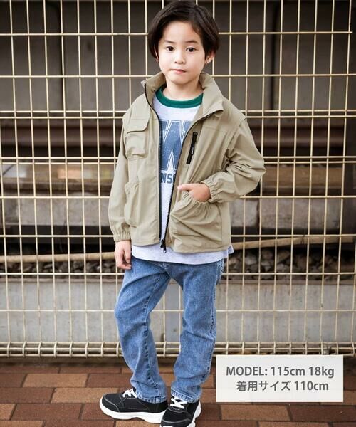 WASK / ワスク ナイロンジャケット | 袖取り外しワークポケットジャケット(100~160cm) | 詳細15