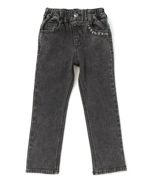 WASK / ワスク デニムパンツ | カラー刺しゅうストレッチデニムパンツ(100~160cm) | 詳細1