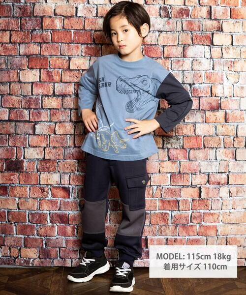 WASK / ワスク その他パンツ | バイカラーダンボールニットパンツ(100~160cm) | 詳細1