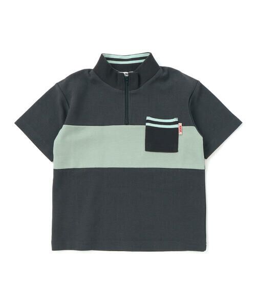 WASK / ワスク Tシャツ | ハーフジップパイル半袖BIGTシャツ(110~160cm) | 詳細4