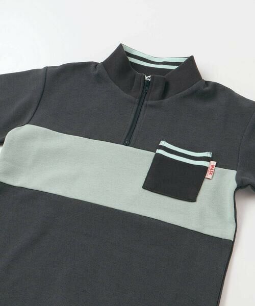 WASK / ワスク Tシャツ | ハーフジップパイル半袖BIGTシャツ(110~160cm) | 詳細8