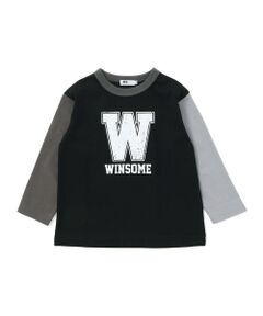 WASK / ワスク Tシャツ | カラフル袖ロゴプリントロング長袖Tシャツ(100~160cm)