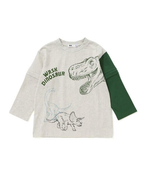 WASK / ワスク Tシャツ | 袖取り外し恐竜プリント長袖Tシャツ(80~160cm) | 詳細3