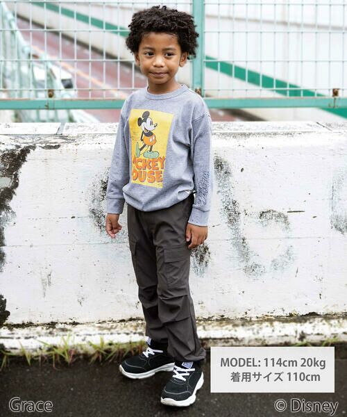 WASK / ワスク Tシャツ | 【Disney(ディズニー)】<ミッキーマウス>ドロストBIGTシャツ | 詳細5