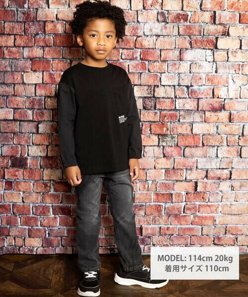 WASK / ワスク Tシャツ | ナイロン袖ビッグTシャツ(100~160cm) | 詳細1