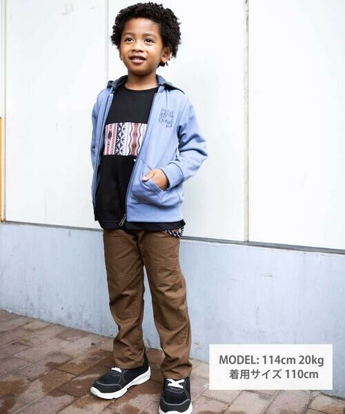 WASK / ワスク パーカー | ロゴ配色裏毛パーカー(90~150cm) | 詳細1
