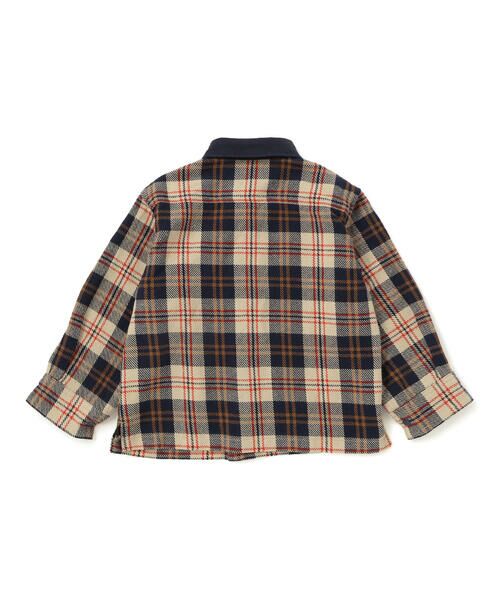 WASK / ワスク シャツ・ブラウス | 配色胸ポケットカルゼチェックシャツ(100~160cm) | 詳細4