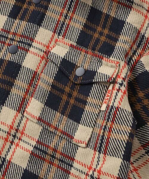 WASK / ワスク シャツ・ブラウス | 配色胸ポケットカルゼチェックシャツ(100~160cm) | 詳細6