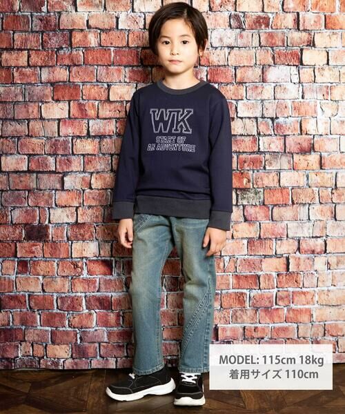 WASK / ワスク スウェット | ロゴ刺しゅうトレーナー(100~160cm) | 詳細1