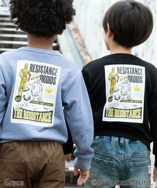 WASK / ワスク スウェット | 【STAR WARS】R2-D2 & C-3PO / プリントトレーナー (100~160cm) | 詳細3