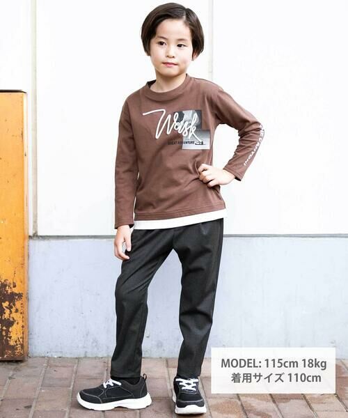 WASK / ワスク チノ・ワークパンツ | メランジタックテーパードパンツ(100~160cm) | 詳細1