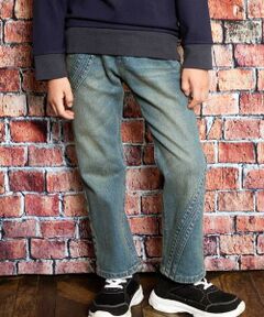 WASK / ワスク デニムパンツ | ウェーブラインストレッチデニムパンツ(100~160cm)