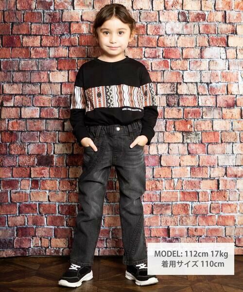 WASK / ワスク デニムパンツ | ウェーブラインストレッチデニムパンツ(100~160cm) | 詳細2