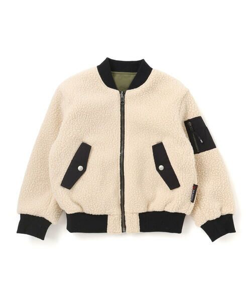 WASK / ワスク ノーカラージャケット | MA1リバーシブルボアブルゾン(110~160cm) | 詳細4