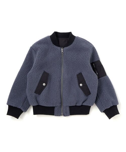 WASK / ワスク ノーカラージャケット | MA1リバーシブルボアブルゾン(110~160cm) | 詳細15