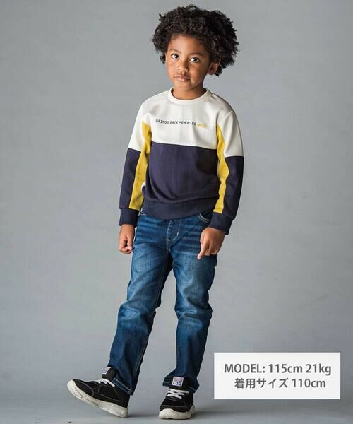 WASK / ワスク スウェット | ロゴプリント配色トレーナー(110~160cm) | 詳細1