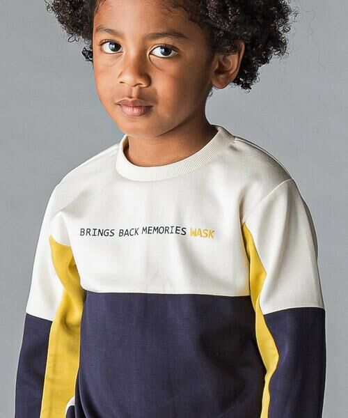 WASK / ワスク スウェット | ロゴプリント配色トレーナー(110~160cm) | 詳細3