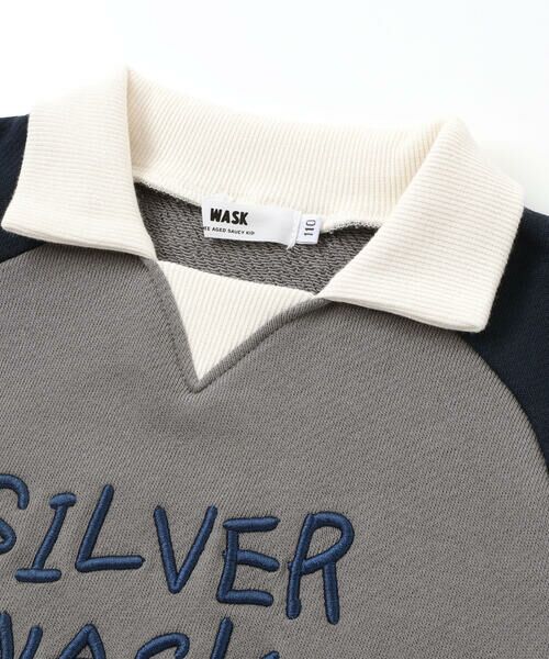 WASK / ワスク スウェット | ロゴ刺しゅう襟付きトレーナー(110~160cm) | 詳細7