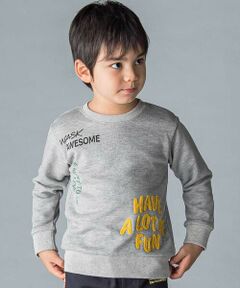 WASK / ワスク スウェット | ロゴ刺しゅう＆プリントトレーナー(100~160cm)