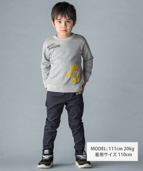 WASK / ワスク スウェット | ロゴ刺しゅう＆プリントトレーナー(100~160cm) | 詳細3