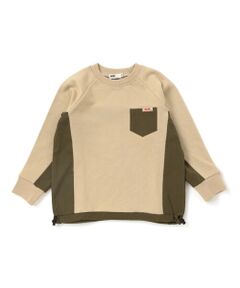 WASK / ワスク スウェット | ドロスト異素材トレーナー(100~160cm)