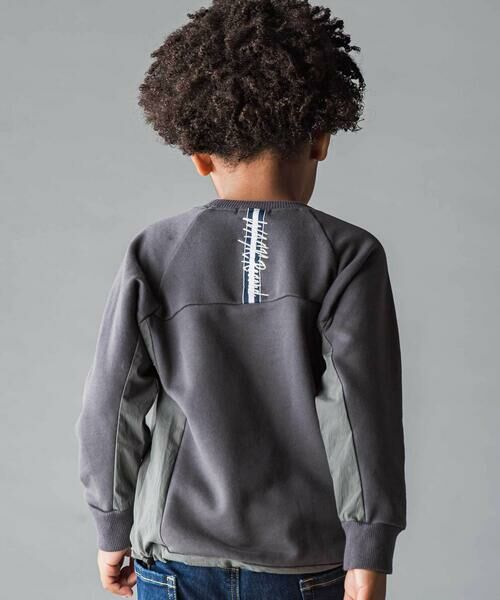 WASK / ワスク スウェット | ドロスト異素材トレーナー(100~160cm) | 詳細14