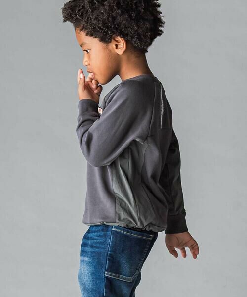 WASK / ワスク スウェット | ドロスト異素材トレーナー(100~160cm) | 詳細15