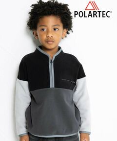 WASK / ワスク スウェット | 配色ハーフジップフリースプルオーバー(110~160cm)