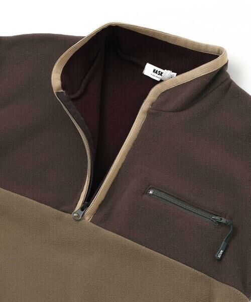 WASK / ワスク スウェット | 配色ハーフジップフリースプルオーバー(110~160cm) | 詳細10